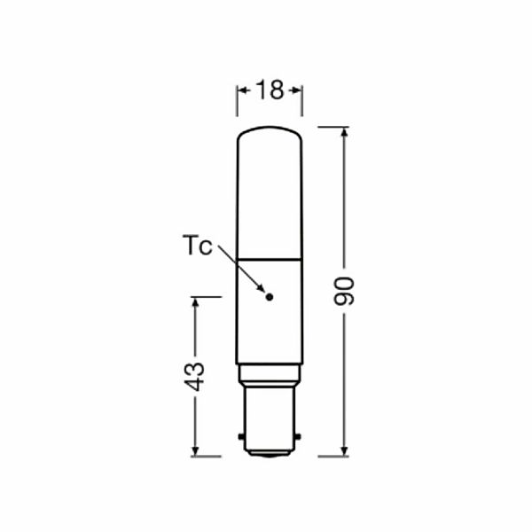 OSRAM LED-Leuchtmittel Special T, B15d, 8 W, 2.700 K, dim. günstig online kaufen