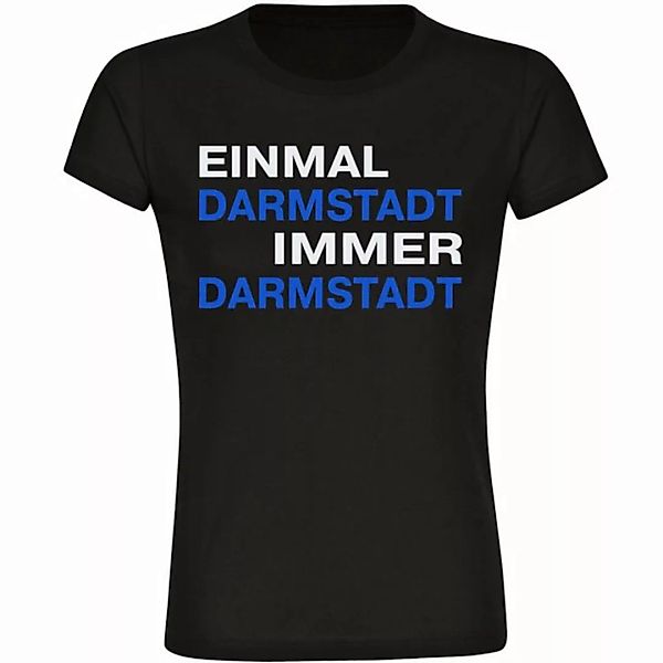 multifanshop T-Shirt Damen Darmstadt - Einmal Immer - Frauen günstig online kaufen
