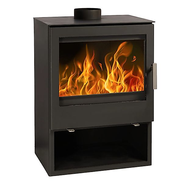 Haas+Sohn Moderna Kaminofen Stahl Schwarz 9,7 kW günstig online kaufen