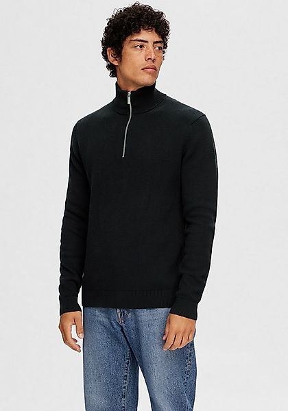Selected Troyer SLHDANE LS KNIT STRUCTURE HALF ZIP NOOS Baumwolle, regular günstig online kaufen