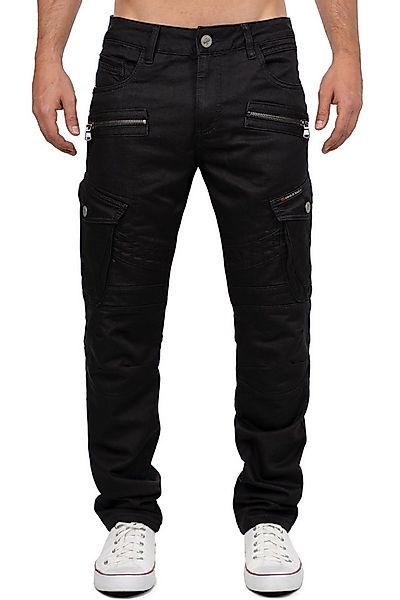 Cipo & Baxx Bikerjeans Herren Straight Fit Hose Mid Waist BA-CD424 Cargohos günstig online kaufen