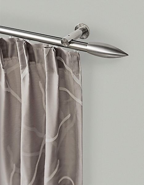 GARESA Gardinenstange »CARTOUCHE« 1-läufig Wunschmaßlänge Vorhanggarnitur, günstig online kaufen