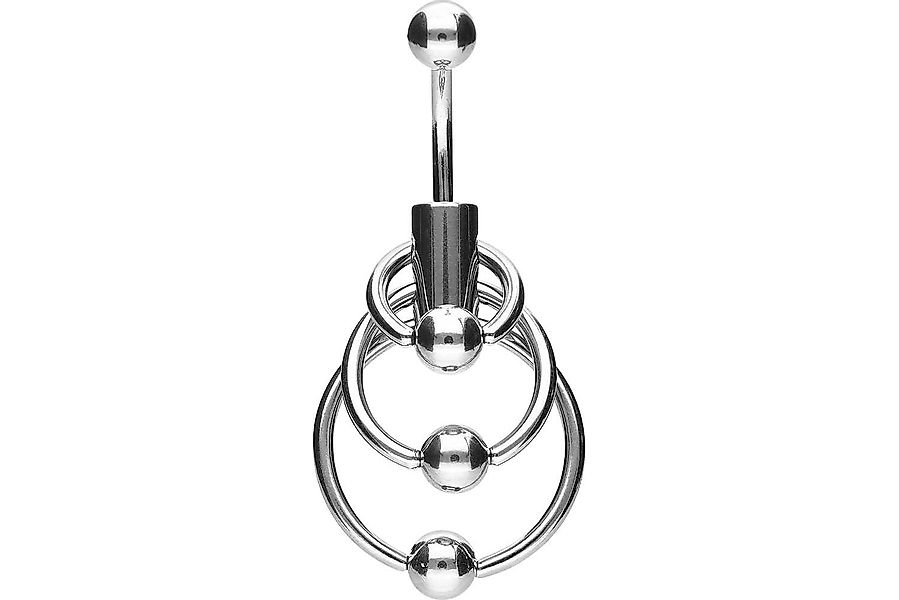 PIERCINGLINE Bauchnabelpiercing Chirurgenstahl Bananabell 3 KLEMMKUGELRINGE günstig online kaufen