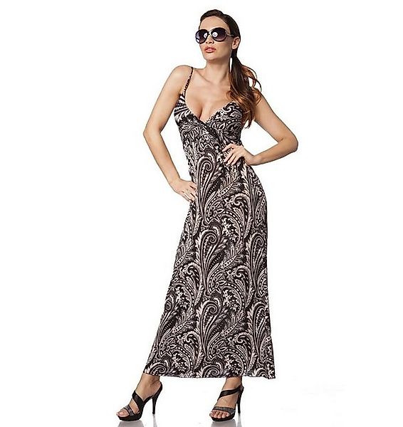 Atixo Sommerkleid Sommerkleid Maxikleid Strandkleid Jersey-Kleid in braun/b günstig online kaufen