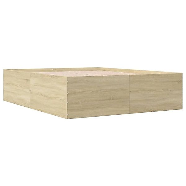 vidaXL Bettgestell Sonoma-Eiche 150x200 cm Holzwerkstoff 3280918 günstig online kaufen