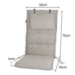 SLaaviinoo Hochlehnerauflage Gartenstuhlauflagen Hochlehner (120x50x6cm) Si günstig online kaufen