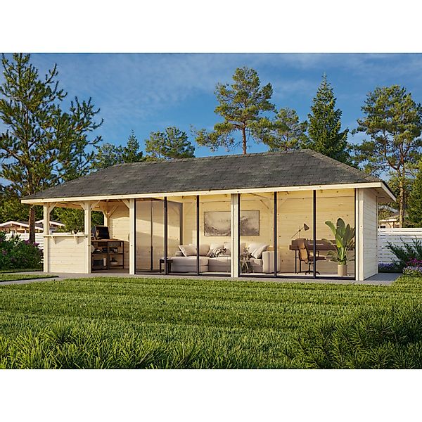 Palmako Pavillon Bianca Set 219 Slide 876 x 300 cm Lackiert Weiß FSC® günstig online kaufen
