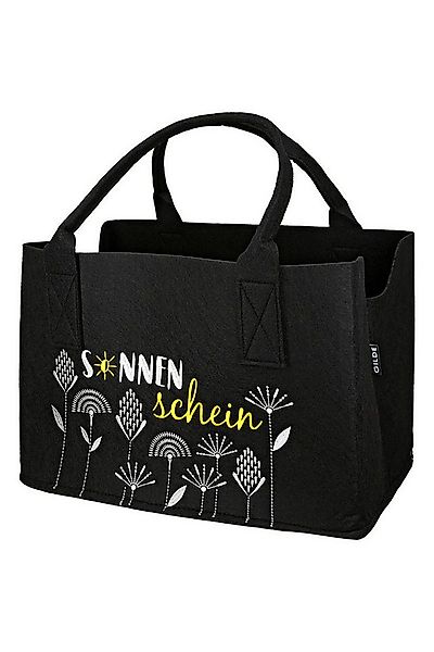 GILDE Shopper Filztasche Fächerblumen mit Blumendesign und Schriftzug Sonne günstig online kaufen