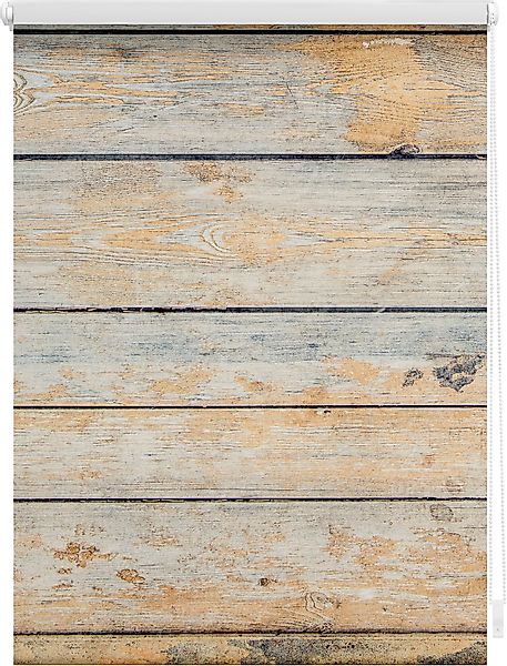 LICHTBLICK ORIGINAL Seitenzugrollo »Klemmfix Motiv Bretter Shabby«, Lichtsc günstig online kaufen