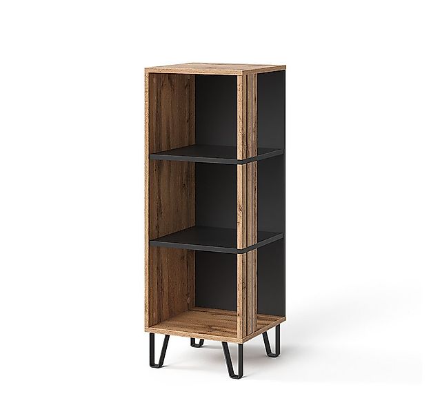 Vicco Bücherregal Amber, Eiche Wotan, 36 x 100 cm mit 3 Fächern günstig online kaufen