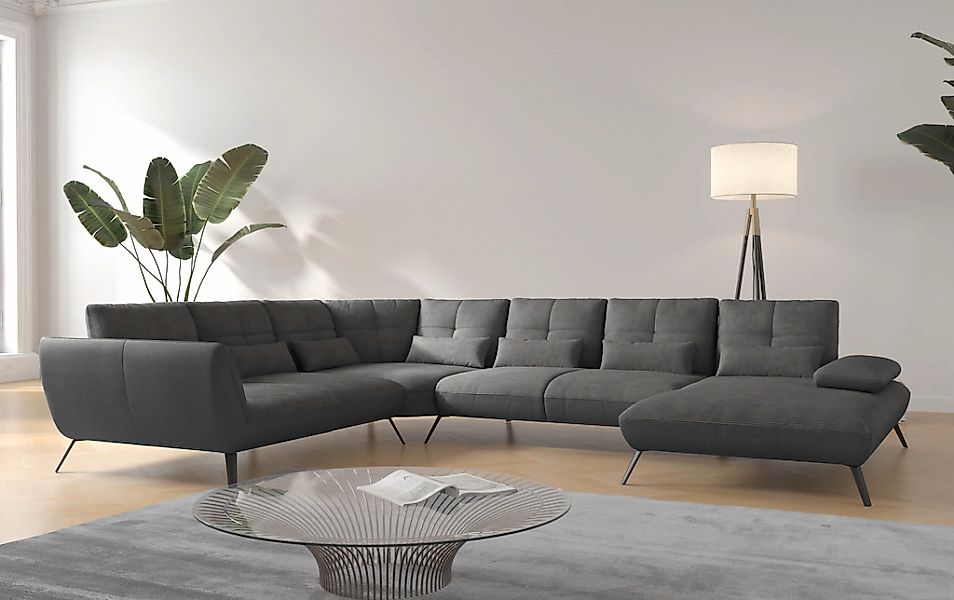 OTTO home Wohnlandschaft "Mikado U-Form" inkl. Sitztiefenverstellung und Ar günstig online kaufen