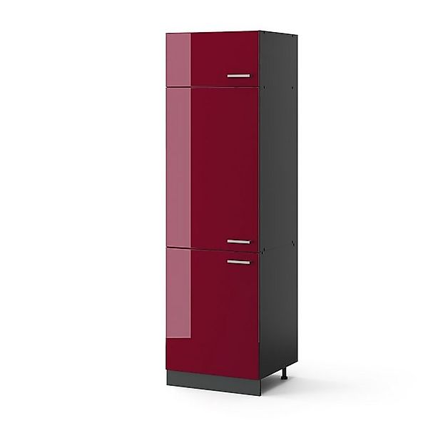 Vicco Kühlumbauschrank R-Line Hochschrank für die Küche Bordeaux Hochglanz/ günstig online kaufen