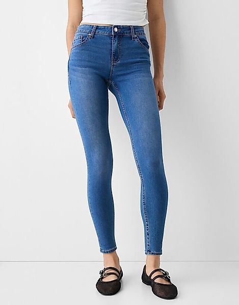 Bershka Push-Up-Skinny-Jeans Bskteen 44 Ausgewaschenes Blau günstig online kaufen