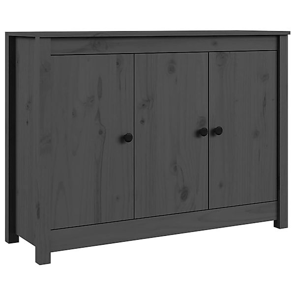 vidaXL Sideboard Grau 100x35x74 cm Massivholz Kiefer 814561 günstig online kaufen