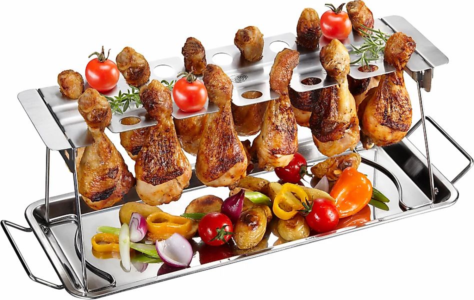 GEFU Servierplatte "Hähnchenkeulen-Halter" (Hähnchenkeulen-Halter), BBQ günstig online kaufen