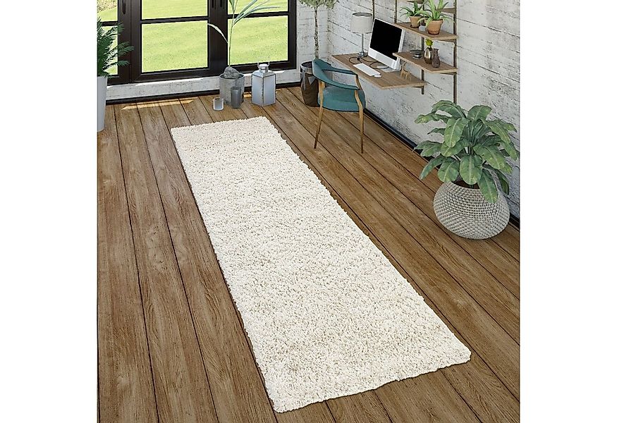 Paco Home Hochflor-Teppich Sky 250, rechteckig, Höhe: 34 mm, gewebt, Uni-Fa günstig online kaufen