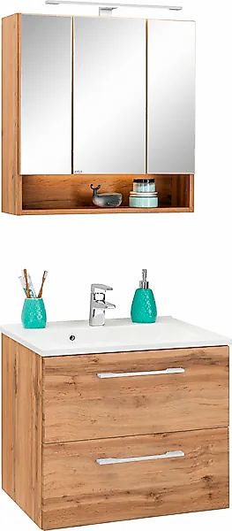 welltime Badmöbel-Set "Soria" 2 Stk. tlg. Waschtisch Breite 60 cm, Spiegels günstig online kaufen