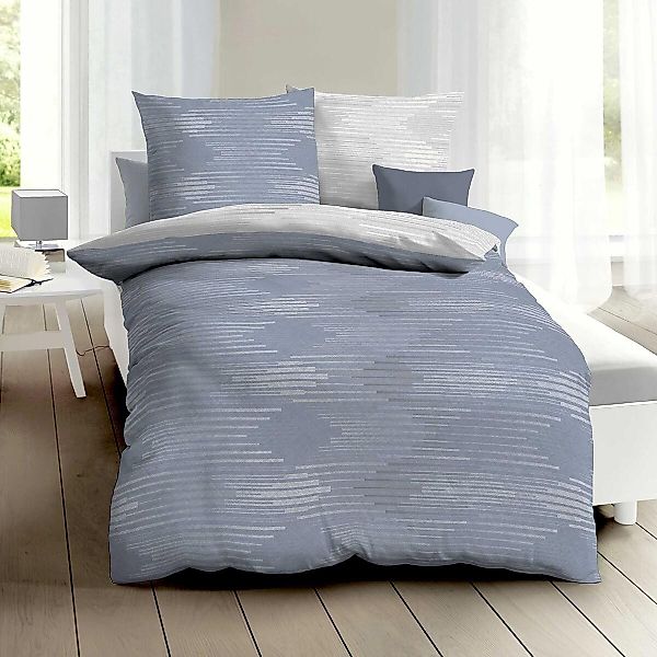 TRAUMSCHLAF Bettwäsche Ikat, Biber, 3 teilig, günstig online kaufen