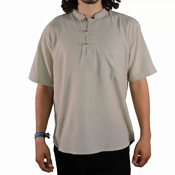 KUNST UND MAGIE Kurzarmhemd KUNST UND MAGIE Herren Hemd unifarben kurzarm F günstig online kaufen
