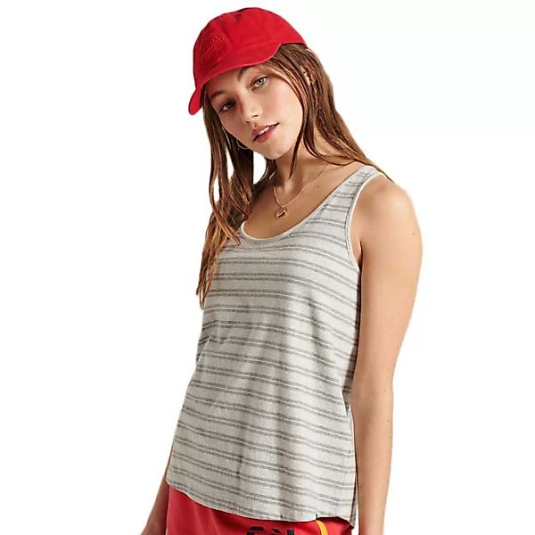 Superdry Orange Label Classic Ärmelloses T-shirt L Grey Marl Stripe günstig online kaufen