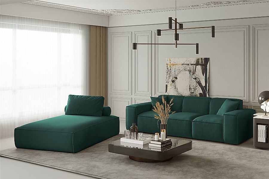 Fun Möbel Polstergarnitur Sofa-Set 2-teilig Chaiselongue günstig online kaufen