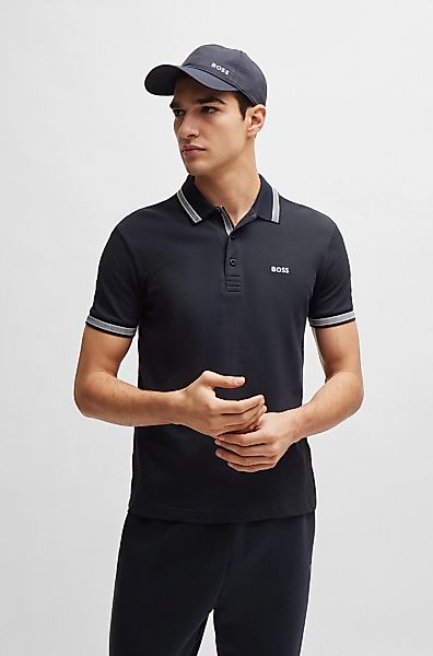BOSS GREEN Poloshirt "Paddy" atmungsaktive Piqué-Webstruktur, Flachstrickkr günstig online kaufen