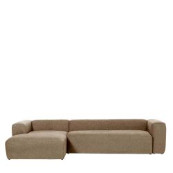 XXL Ecksofa in Beige Chenille 330 cm breit günstig online kaufen