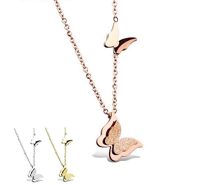 Kim Johanson Kette mit Anhänger Schmetterling, aus Edelstahl günstig online kaufen