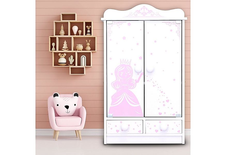 habeig Puppenkleiderschrank XXL Puppenschrank Kinderschrank 52 cm hoch Häng günstig online kaufen