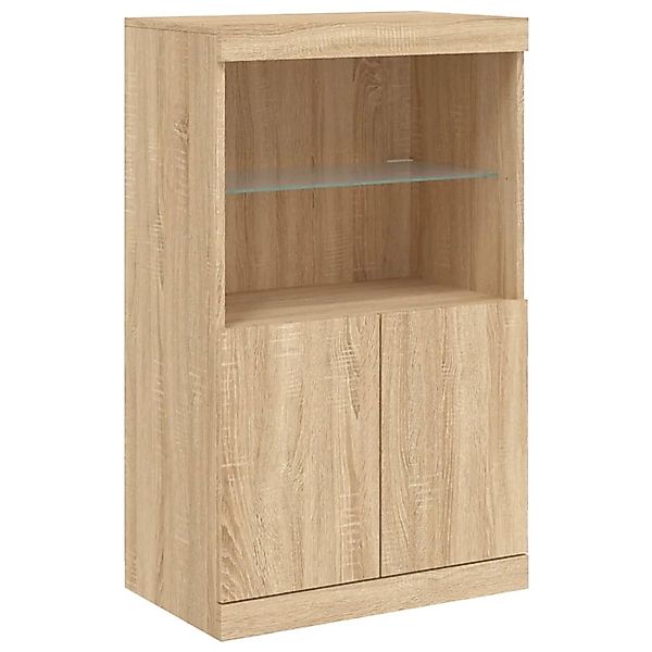 vidaXL Sideboard mit LED-Leuchten Sonoma-Eiche 60,5x37x100 cm 836667 günstig online kaufen