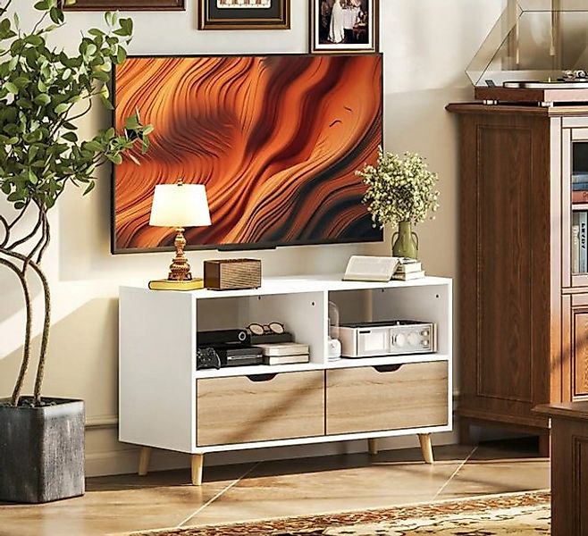 XDOVET TV-Schrank TV-Schrank, TV-Kommode mit Schubladen, Offene Regale,TV-B günstig online kaufen