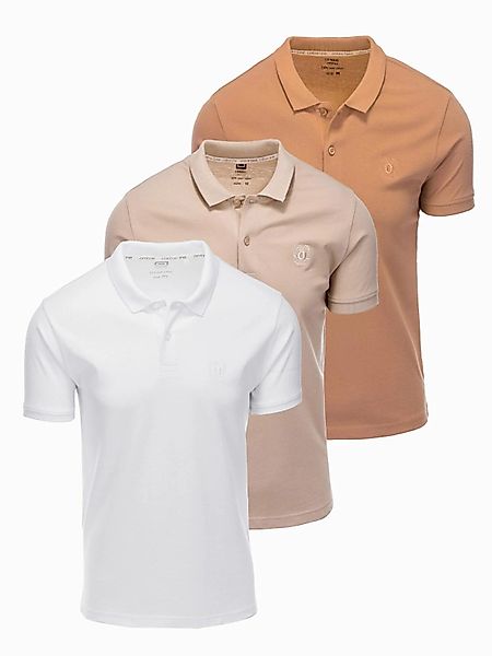 OMBRE Poloshirt BASIC Herren-Poloshirt 3er Set günstig online kaufen