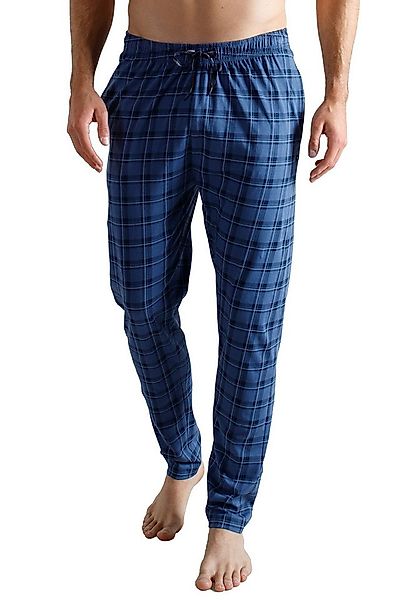 TOM TAILOR Schlafhose TOM TAILOR Herren Lange-Hose blau kariert (1-tlg) günstig online kaufen