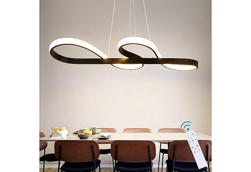 Nettlife LED Pendelleuchte Hängeleuchten Schwarz Dimmbar 47W, Höhenverstell günstig online kaufen