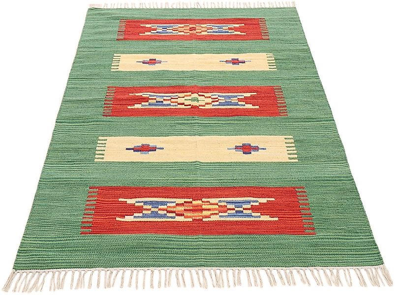 carpetfine Teppich »Kelim Tara«, rechteckig, 5 mm Höhe günstig online kaufen