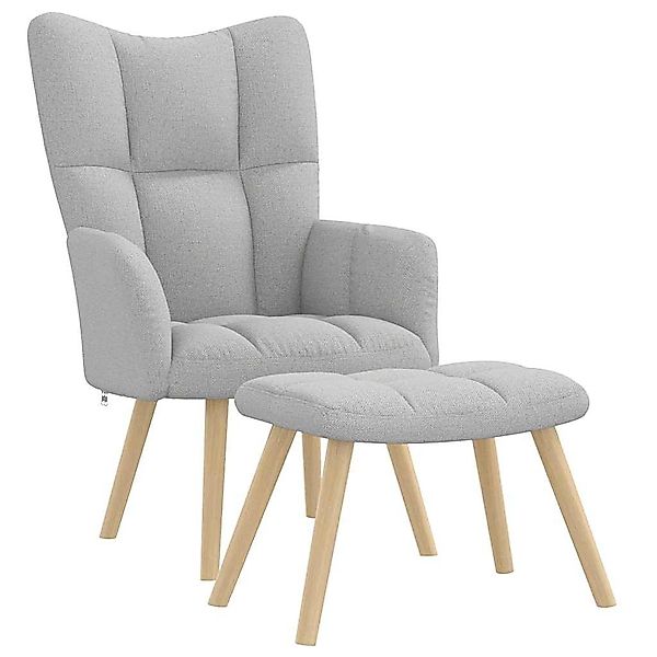 vidaXL Sessel Relaxsessel mit Fußhocker Wolkengrauer günstig online kaufen