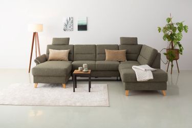 Home affaire Wohnlandschaft "Westerland U-Form" Federkern, wahlweise Bettfu günstig online kaufen