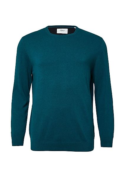 s.Oliver Rundhalspullover Basic (1-tlg) mit gesticktem günstig online kaufen