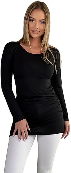 Mississhop Langarmshirt Modisches Damen-Longshirt mit langen günstig online kaufen