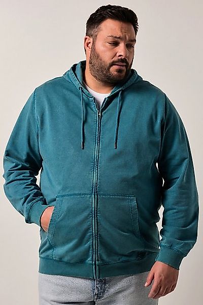 Men Plus Fleecejacke Men+ Hoodiejacke Sweat Kapuze Print Vintage Look günstig online kaufen