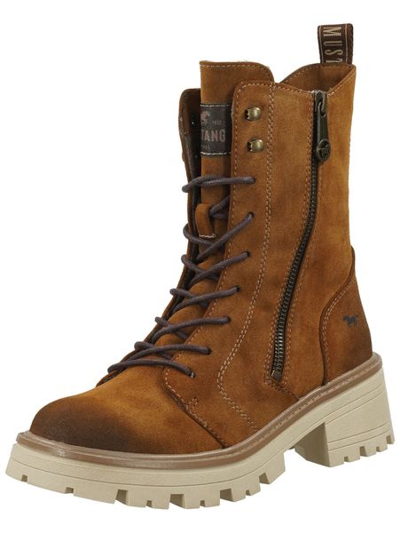 Mustang Shoes Schnürstiefelette "Mustang Shoes Stiefelette Lederimitat" günstig online kaufen