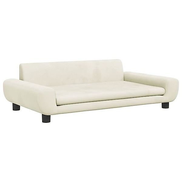 vidaXL Kindersofa Kindersofa Creme 100x54x33 cm Samt Kindercouch Kindermöbe günstig online kaufen