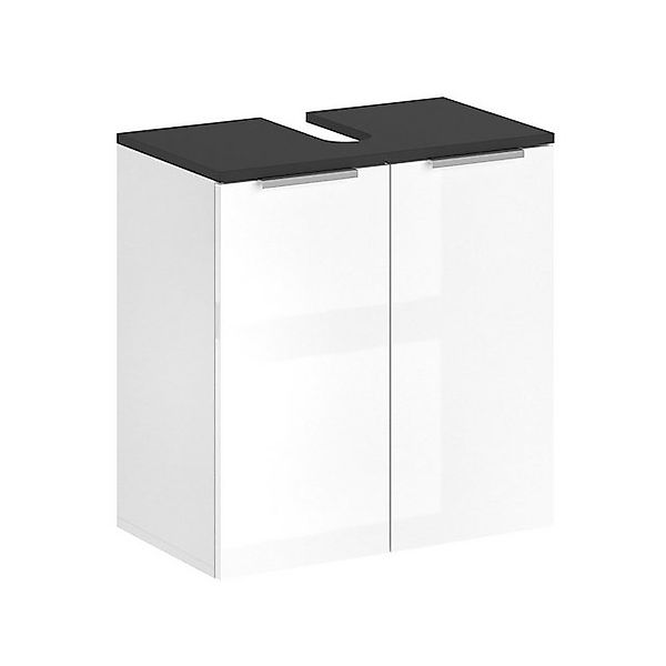 Vicco Waschbeckenunterschrank Otis Weiß Hochglanz/Anthrazit 58 x 60 cm günstig online kaufen