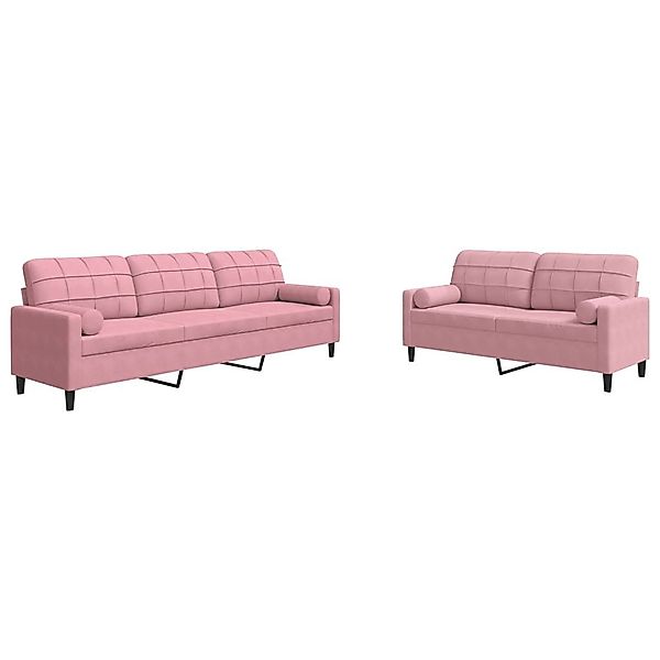 vidaXL Sofa 2-tlg. Sofagarnitur mit Kissen günstig online kaufen