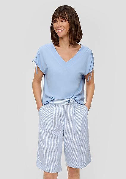 s.Oliver Kurzarmshirt Ärmelloses Shirt mit Bindedetails günstig online kaufen