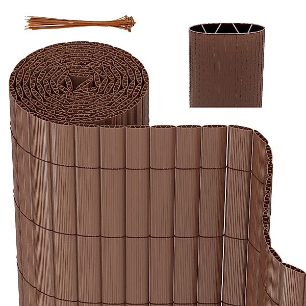 Clanmacy Balkonsichtschutz PVC Sichtschutzmatte Sichtschutz Balkon günstig online kaufen