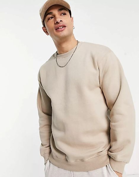 Bershka – Sweatshirt in Stone-Neutral günstig online kaufen
