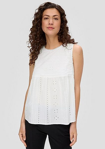 s.Oliver Muscleshirt Bluse Blusenshirt mit All-over-Stickerei günstig online kaufen