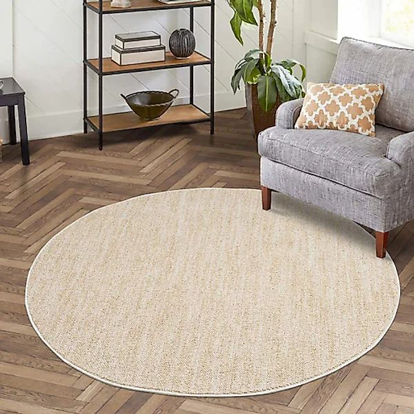 Carpet City Teppich "CLASICO 0052" rund 11 mm Höhe Kurzflor, Hochtief-Muste günstig online kaufen