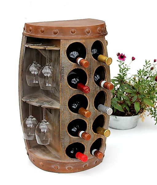 DanDiBo Weinregal Weinfass 1547 Beistelltisch Schrank günstig online kaufen